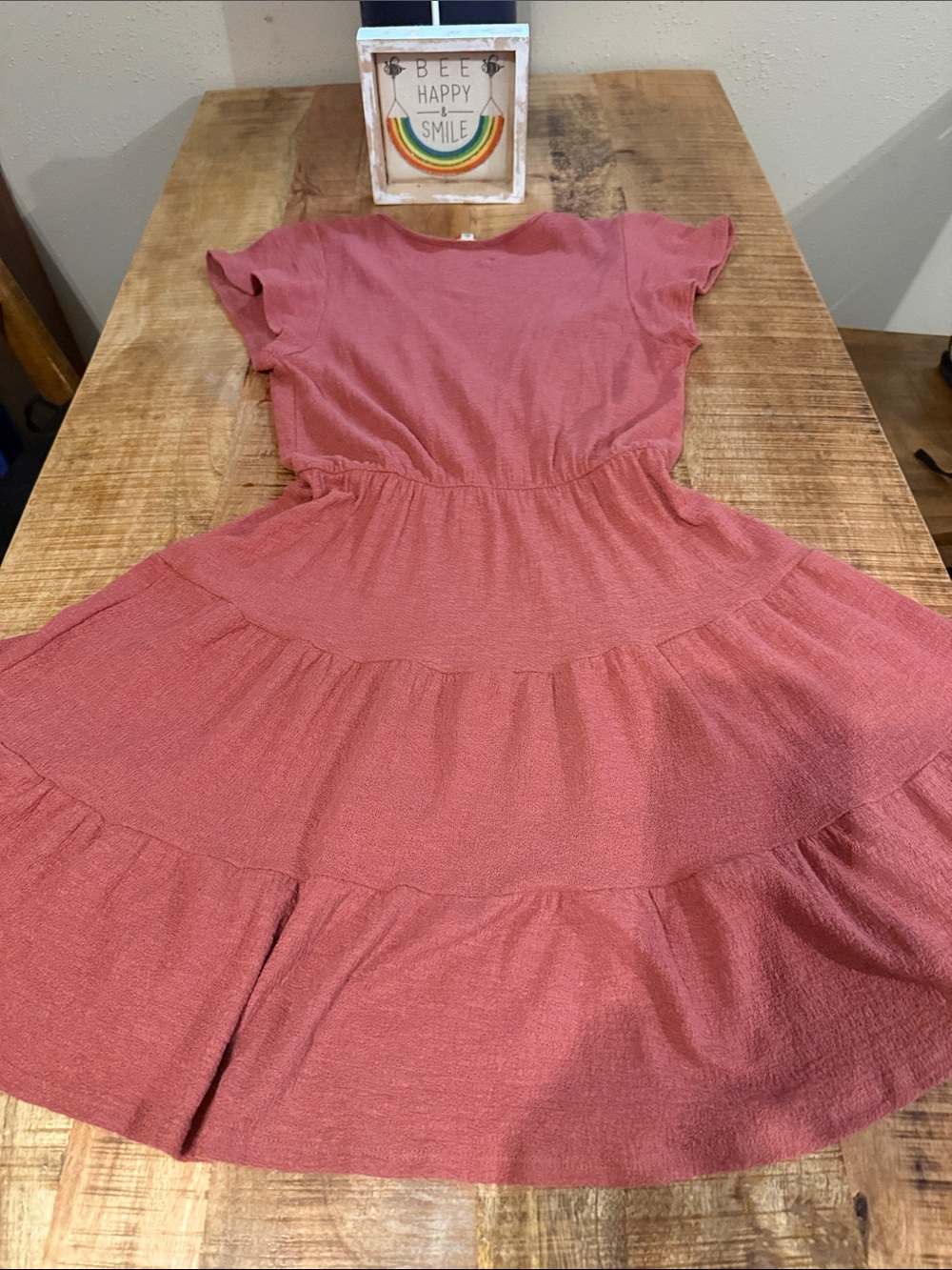 Women’s Tiered Wrap-Front Dress in a deep sienna color (pumpkin spice)NWT - Picture 3 of 7